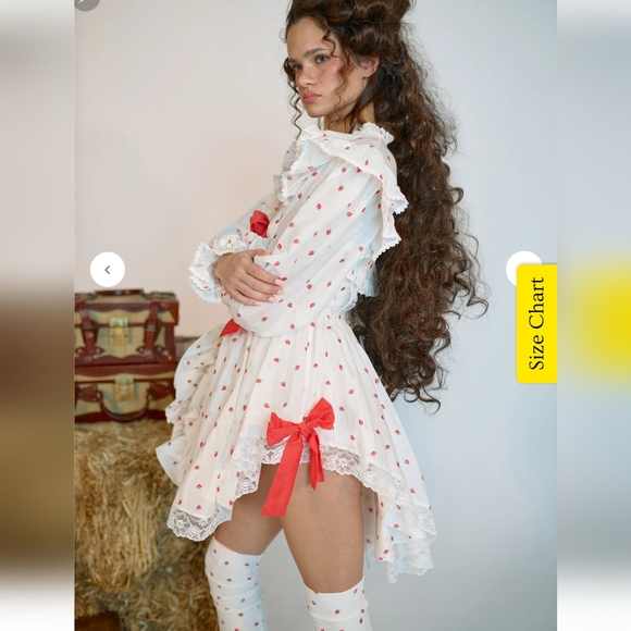 Selkie La Fraise Cake Shop Dress W/Shrug - Picture 2 of 16